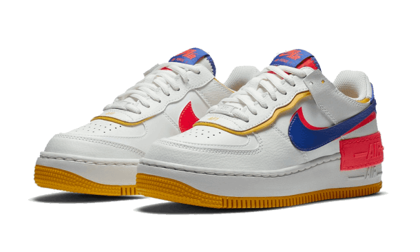 Lager På Lager Nike Air Force 1 Lav Skygge Hvit Blits Crimson Astronomi Blå (w)