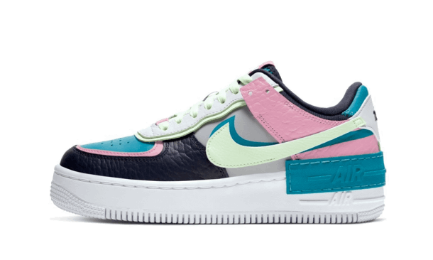 Lager På Lager Nike Air Force 1 Lav Skygge Knapt Volt Oracle Aqua (w)