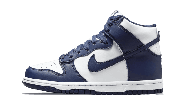 Nike Dunk Høy Marine Hvit (gs) Restock