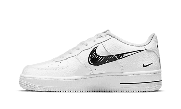 Lager På Lager Nike Air Force 1 Lav Skisse Svart Swoosh (gs)